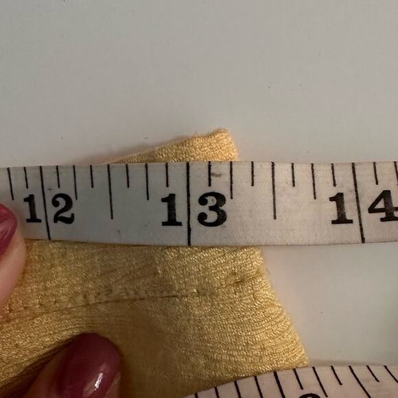 Vintage Albert Nipon Pencil Skirt 26" Waist Yellow Gold Textured Career Work - Picture 7 of 9